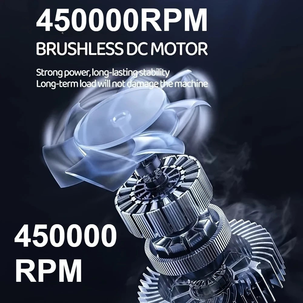 My Store portable electric air duster high-performance brushless motor component with 450000 RPM power
